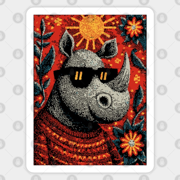 Cool Rhino | The Gentle Giant Graphic Magnet by TuncGK